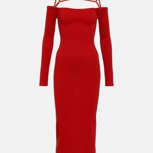 Jacquemus Red Le Chouchou 'La Robe Sierra' Midi Dress